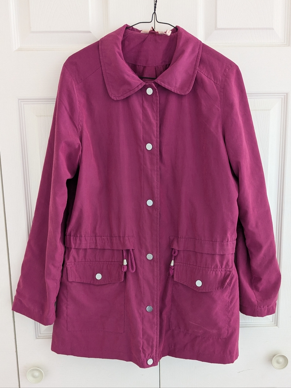 Women’s Magenta Button-Front Jacket